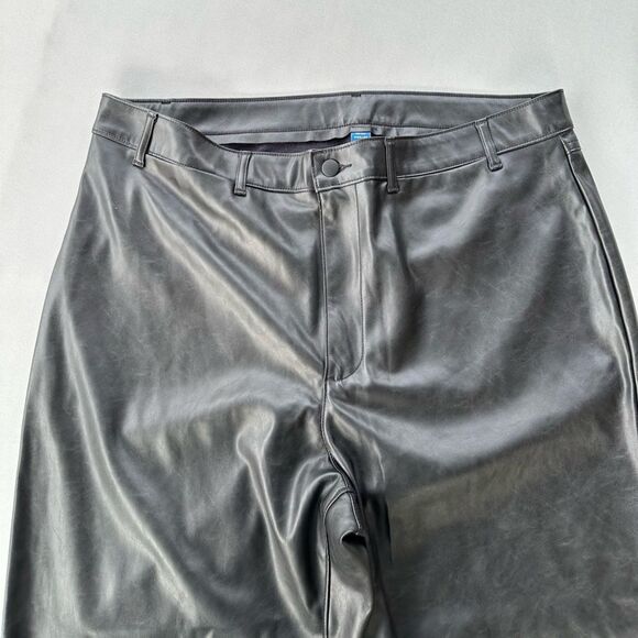 🎉5 for $45🎉 Old navy faux leather pants size 18 Tall black wide leg - Picture 7 of 13